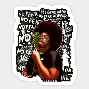 No Fear Strong Black woman Sticker